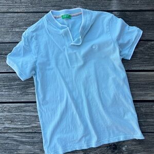 United Colors Of Benetton mint Johnny Collar Polo Shirt